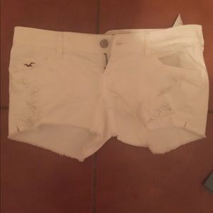 American Eagle Ripped White Shorts